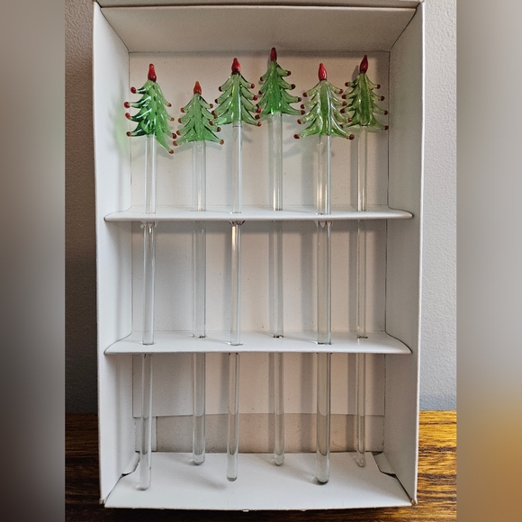 Swizzler Christmas Tree glass stirring sticks NWT - Picture 4 of 4